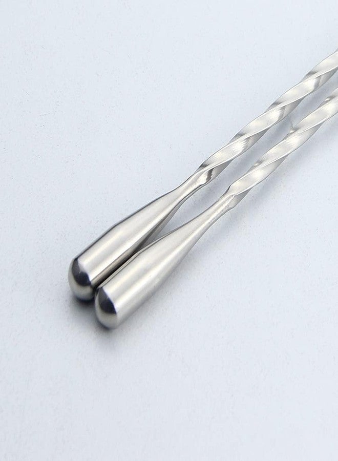ProKitchen.Homes ProKitchen Teardrop Bar Spoon, Twisted Design Bar Spoon, Stainless Steel Silver Professional Barware for Stirring Cocktails, Mixing Drinks and Beverages, Ideal for Home Bars and Professional Use 40 CM - Image 3